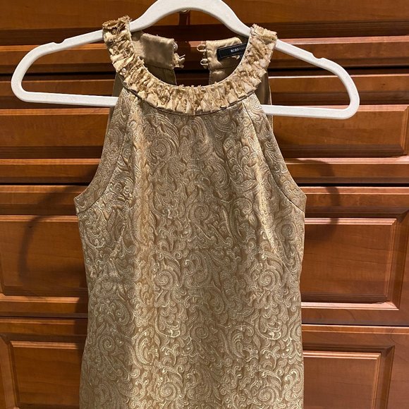 BCBGMaxAzria | Dresses | Bcbg Max Azria Gold Dress | Poshmark